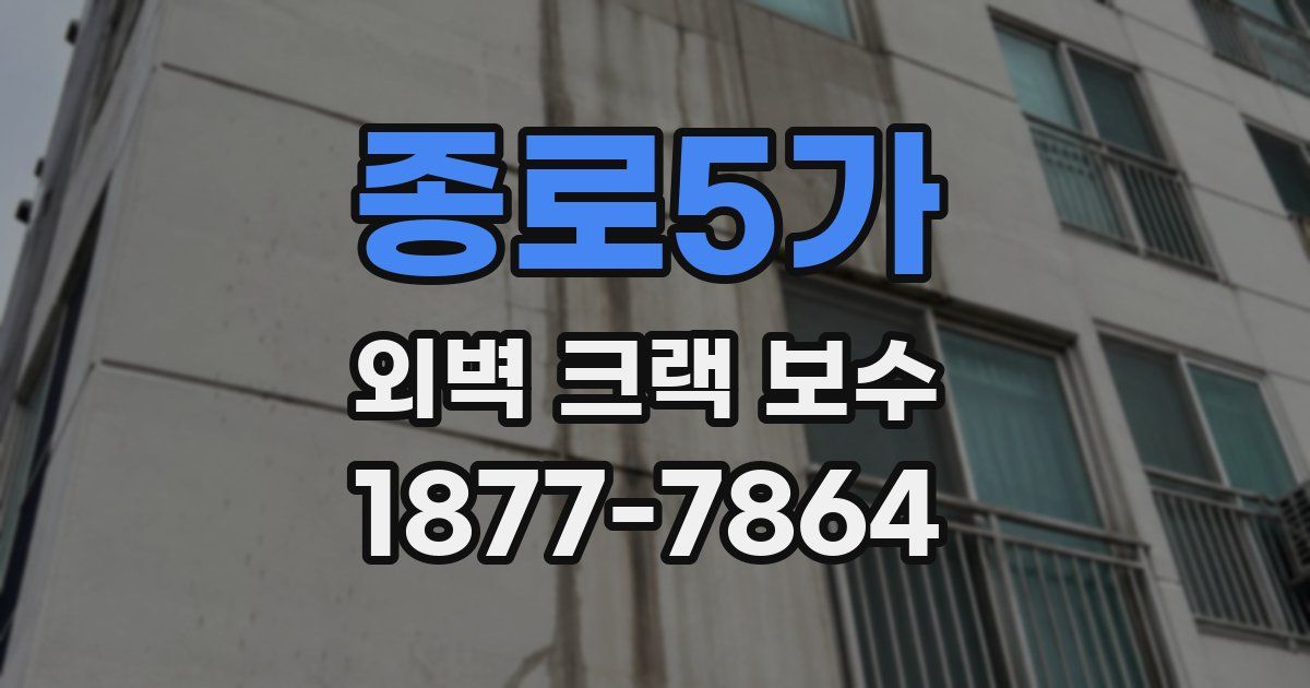 종로5가 외벽 크랙 보수
