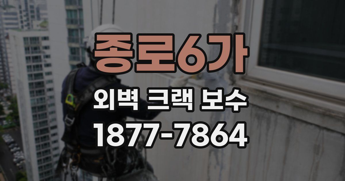 종로6가 외벽 크랙 보수