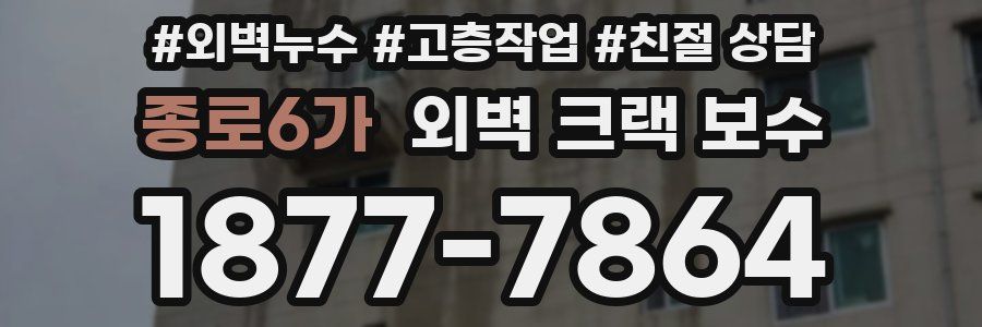 종로6가 외벽 크랙 보수