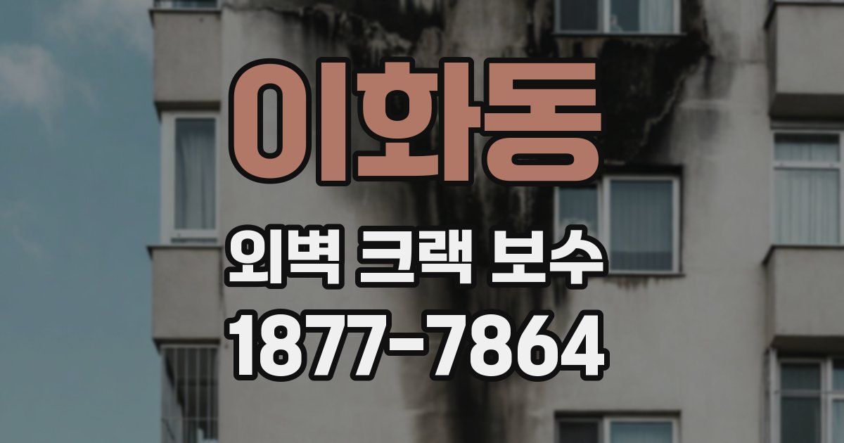 이화동 외벽 크랙 보수