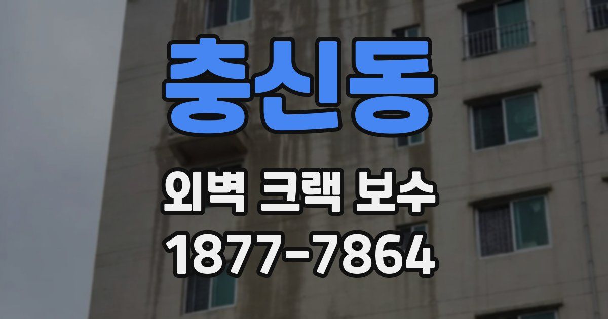 충신동 외벽 크랙 보수