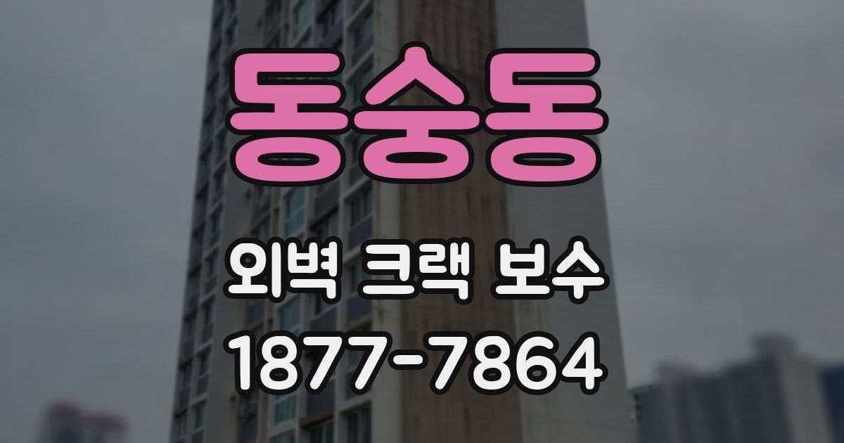 동숭동 외벽 크랙 보수