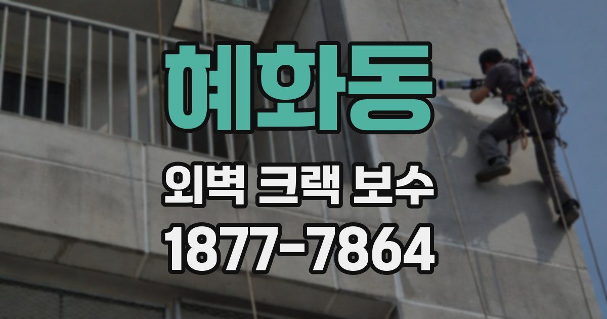혜화동 외벽 크랙 보수