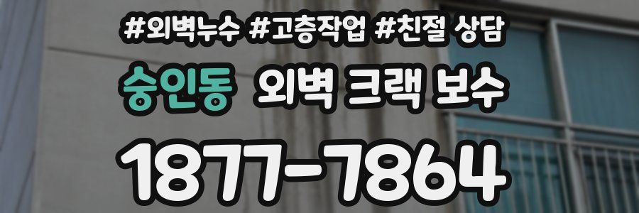 숭인동 외벽 크랙 보수