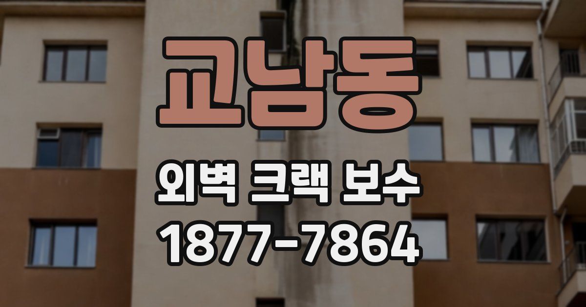 교남동 외벽 크랙 보수