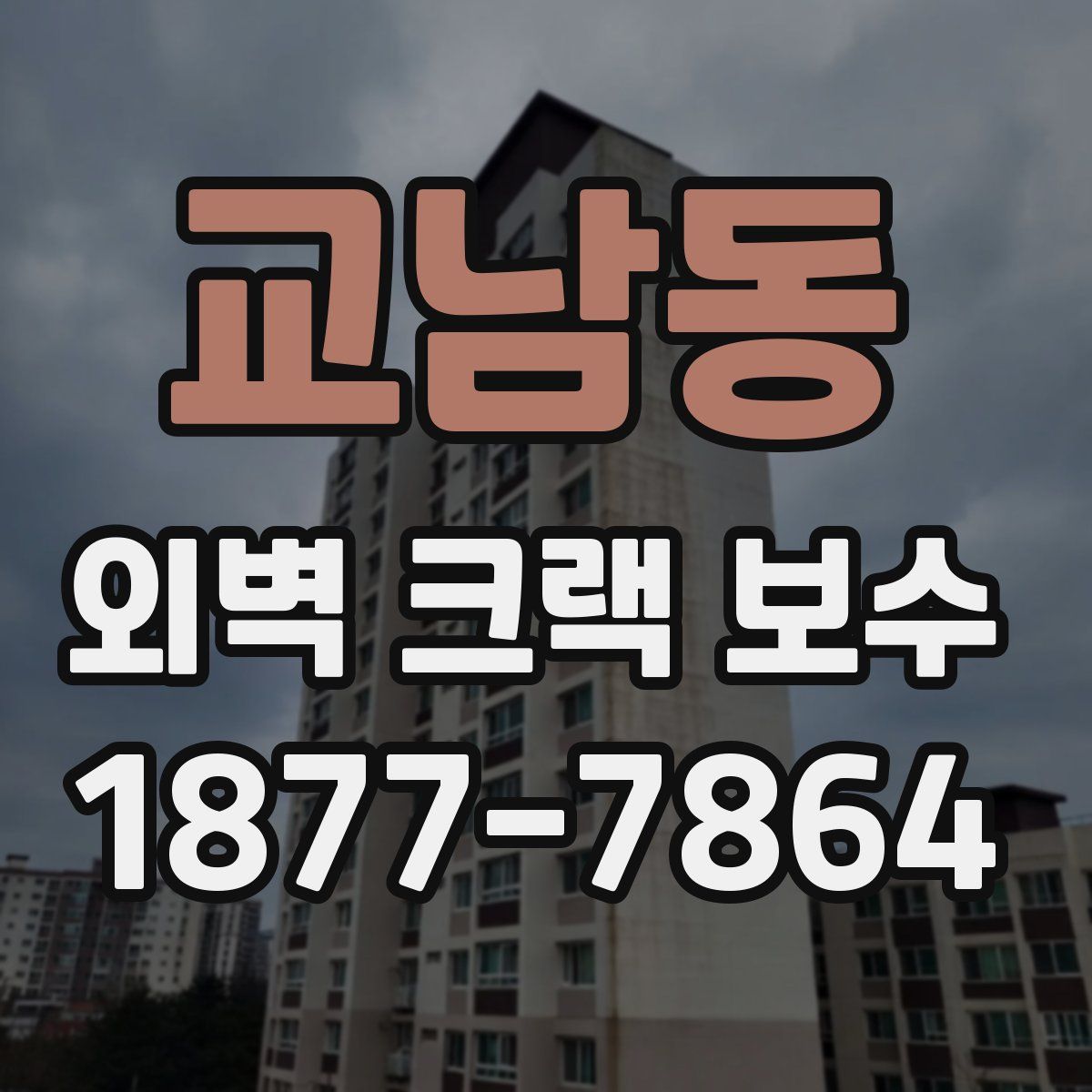 교남동 외벽 크랙 보수
