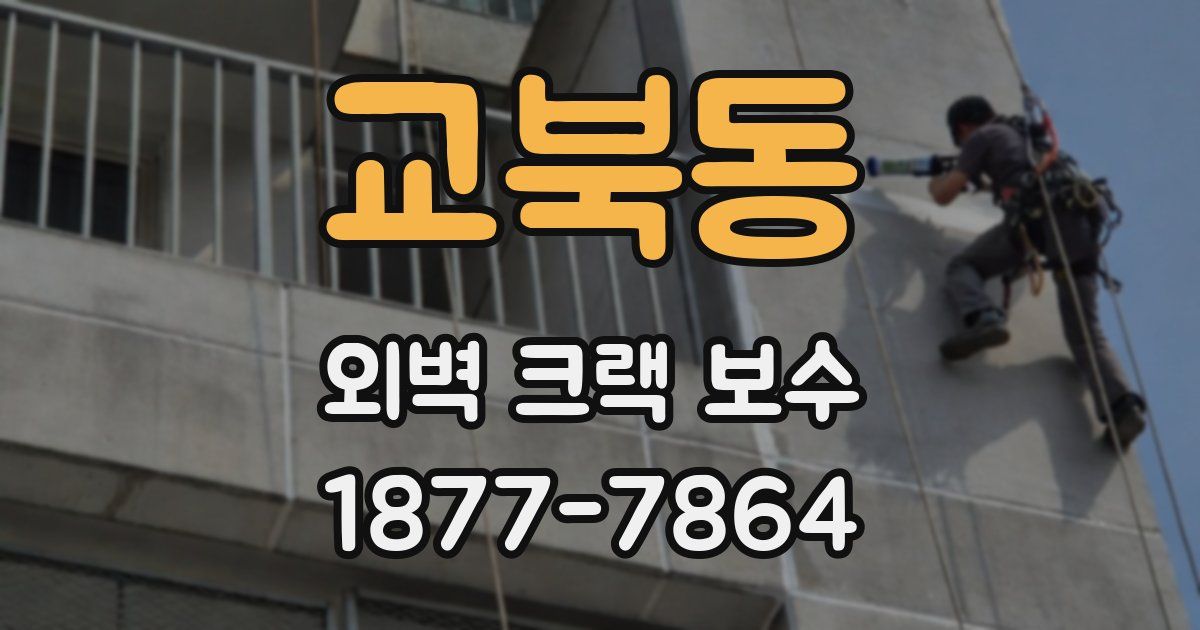 교북동 외벽 크랙 보수