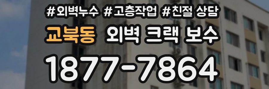 교북동 외벽 크랙 보수