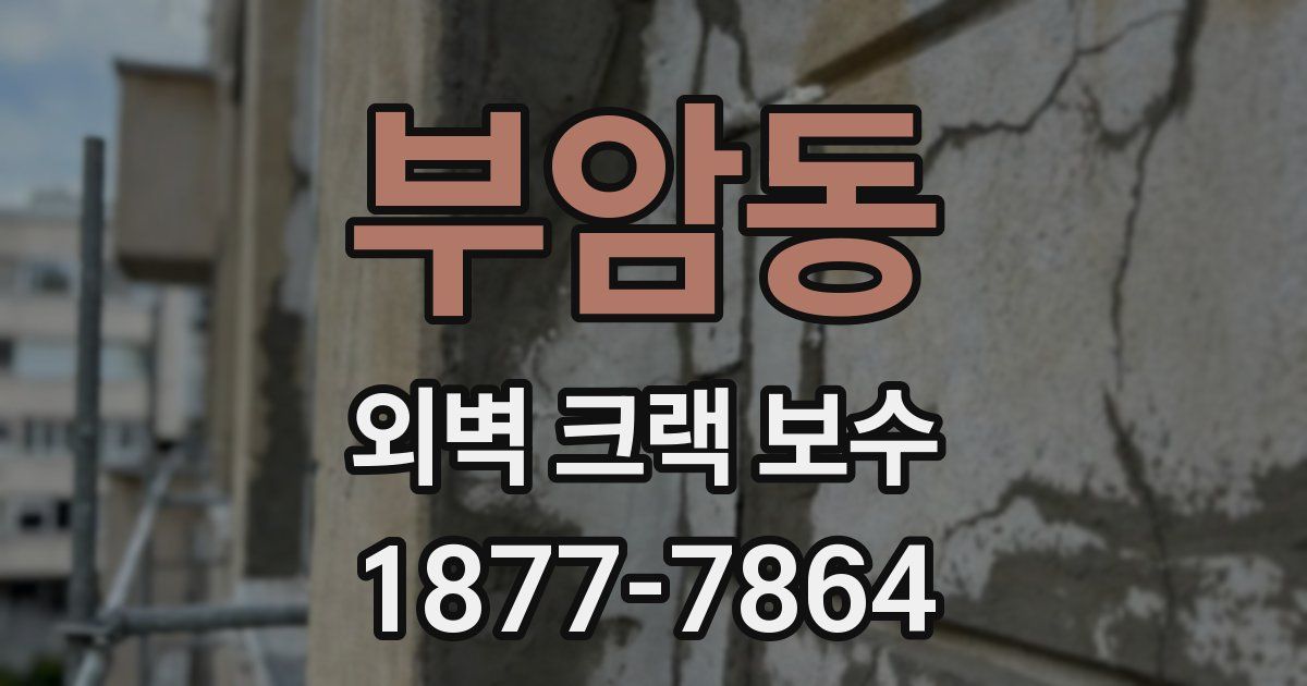 부암동 외벽 크랙 보수