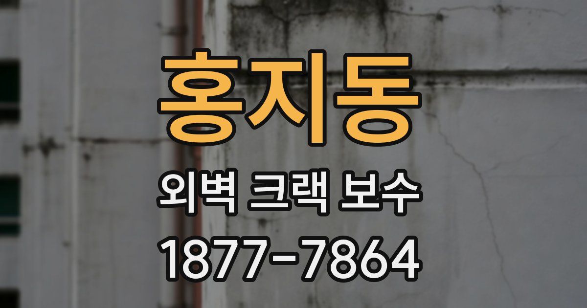홍지동 외벽 크랙 보수