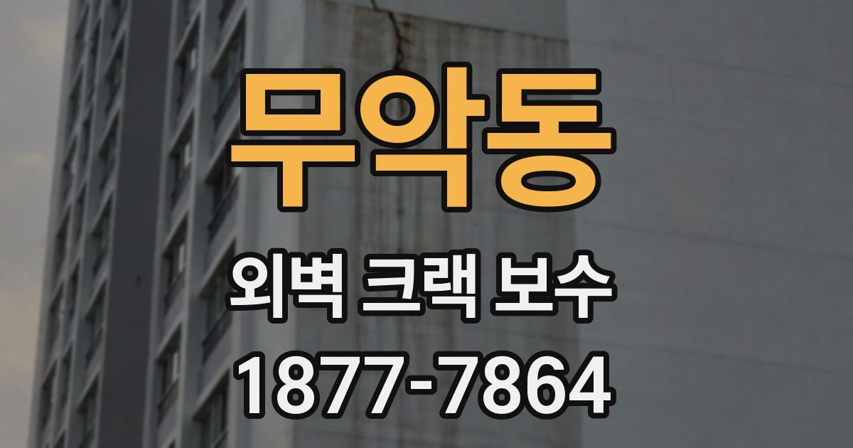 무악동 외벽 크랙 보수