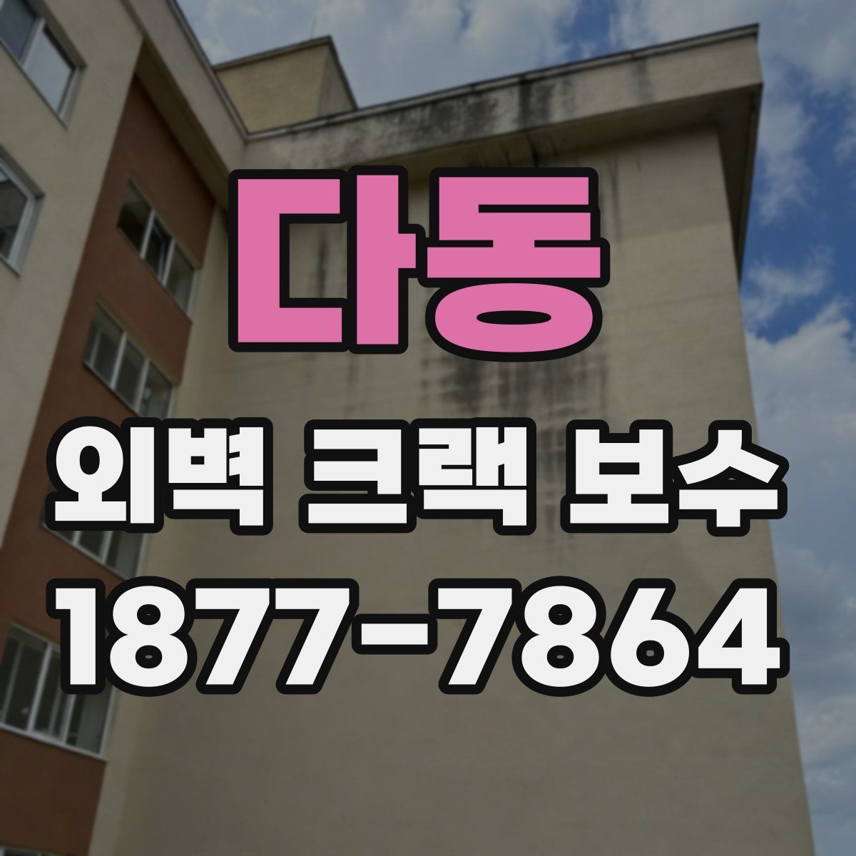 다동 외벽 크랙 보수