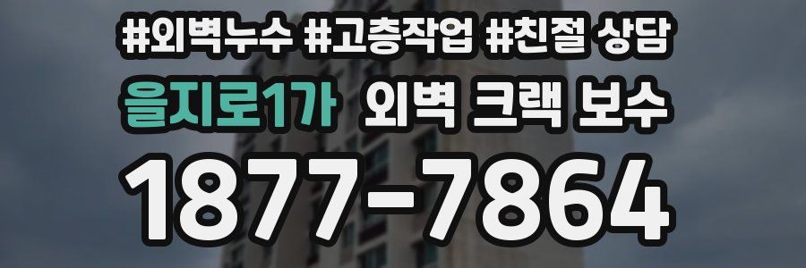 을지로1가 외벽 크랙 보수