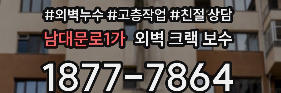 남대문로1가 외벽 크랙 보수