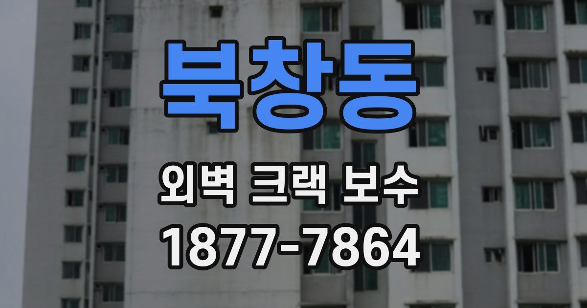 북창동 외벽 크랙 보수
