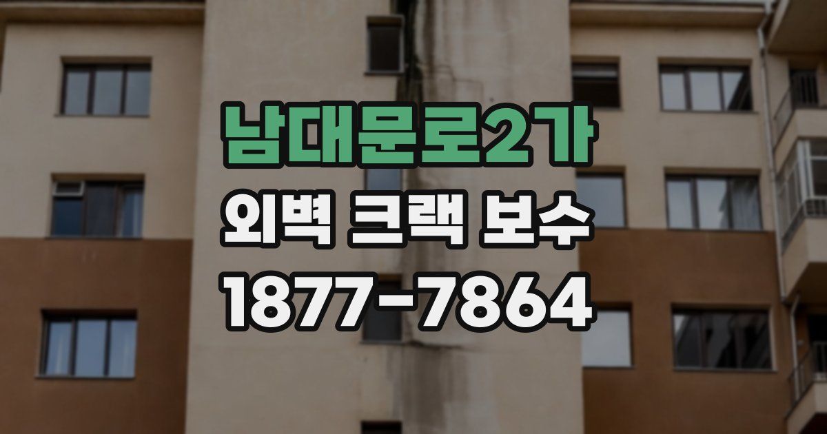 남대문로2가 외벽 크랙 보수