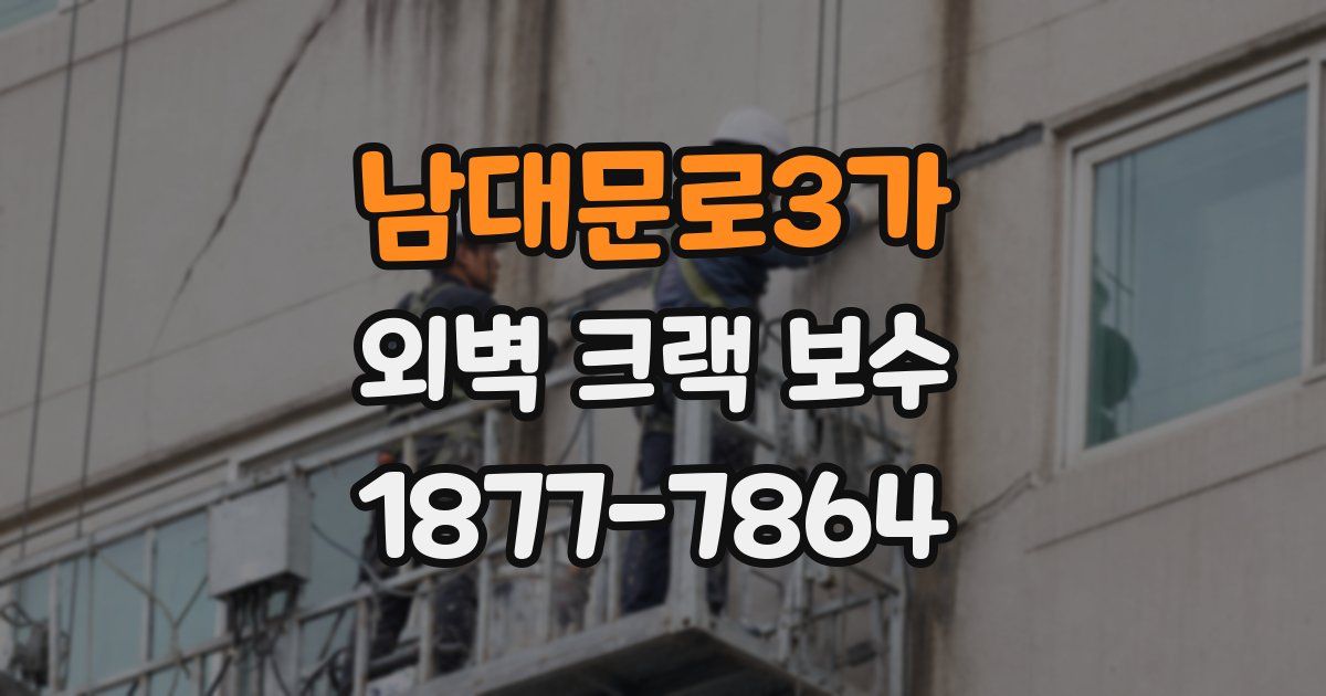 남대문로3가 외벽 크랙 보수