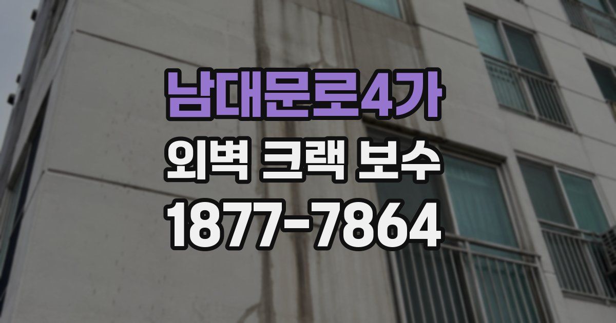 남대문로4가 외벽 크랙 보수