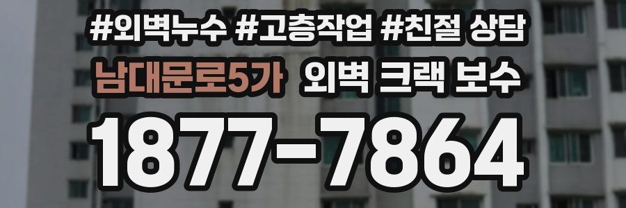 남대문로5가 외벽 크랙 보수