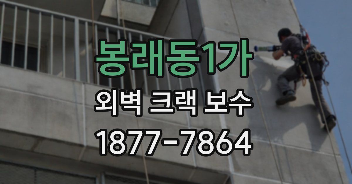 봉래동1가 외벽 크랙 보수