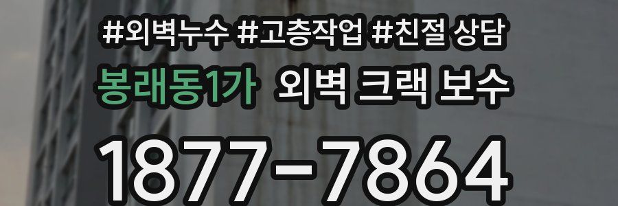 봉래동1가 외벽 크랙 보수