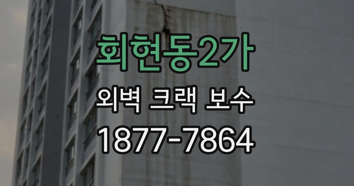 회현동2가 외벽 크랙 보수