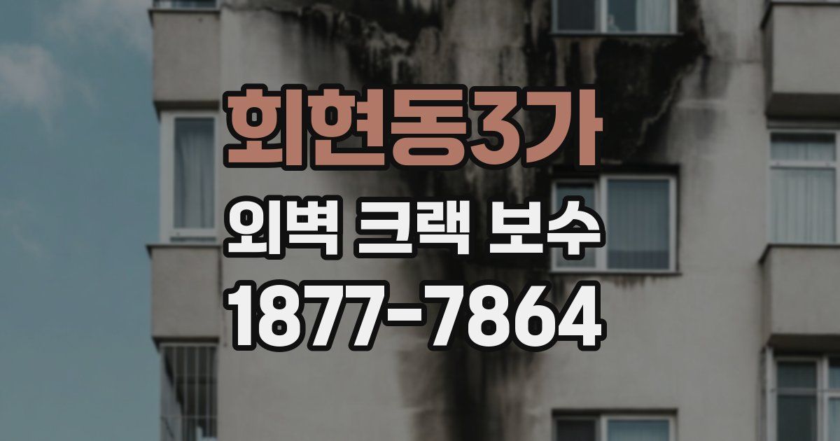 회현동3가 외벽 크랙 보수