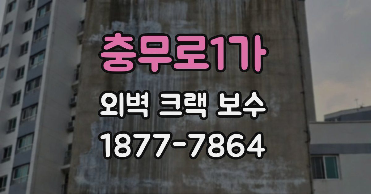 충무로1가 외벽 크랙 보수
