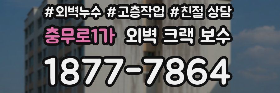 충무로1가 외벽 크랙 보수