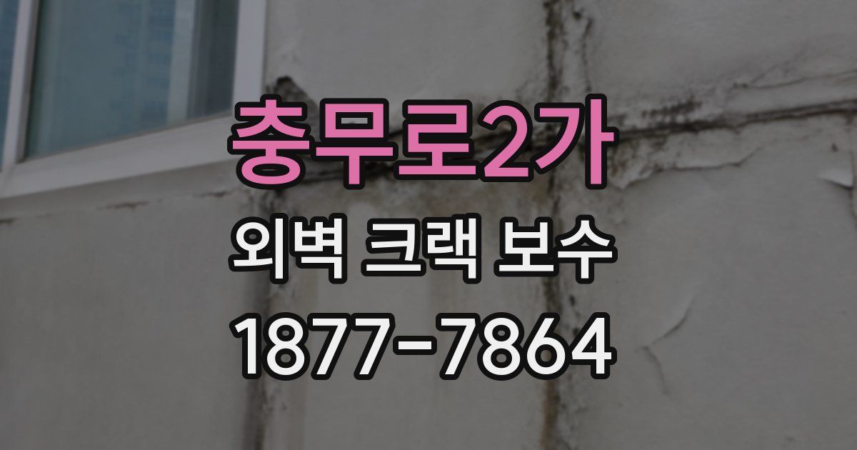 충무로2가 외벽 크랙 보수
