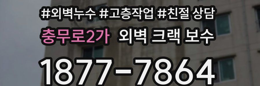 충무로2가 외벽 크랙 보수