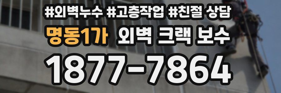 명동1가 외벽 크랙 보수