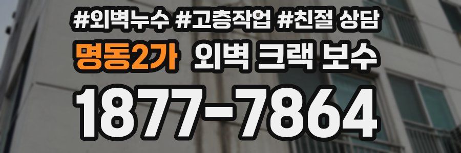명동2가 외벽 크랙 보수