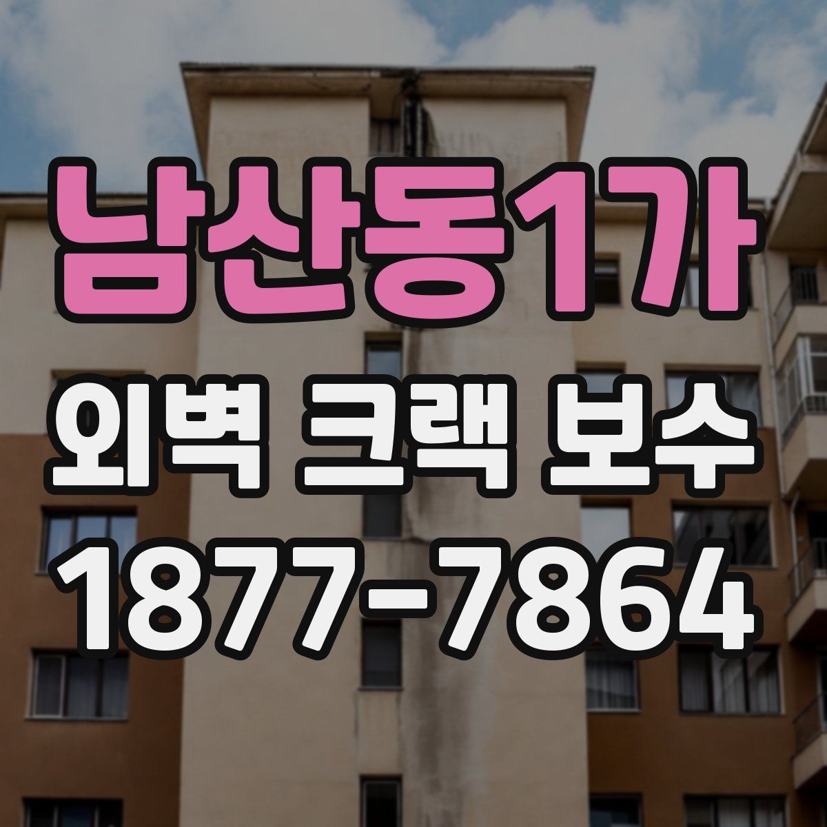 남산동1가 외벽 크랙 보수