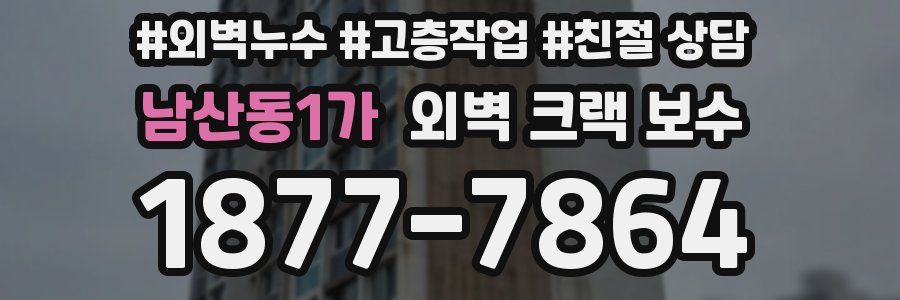 남산동1가 외벽 크랙 보수