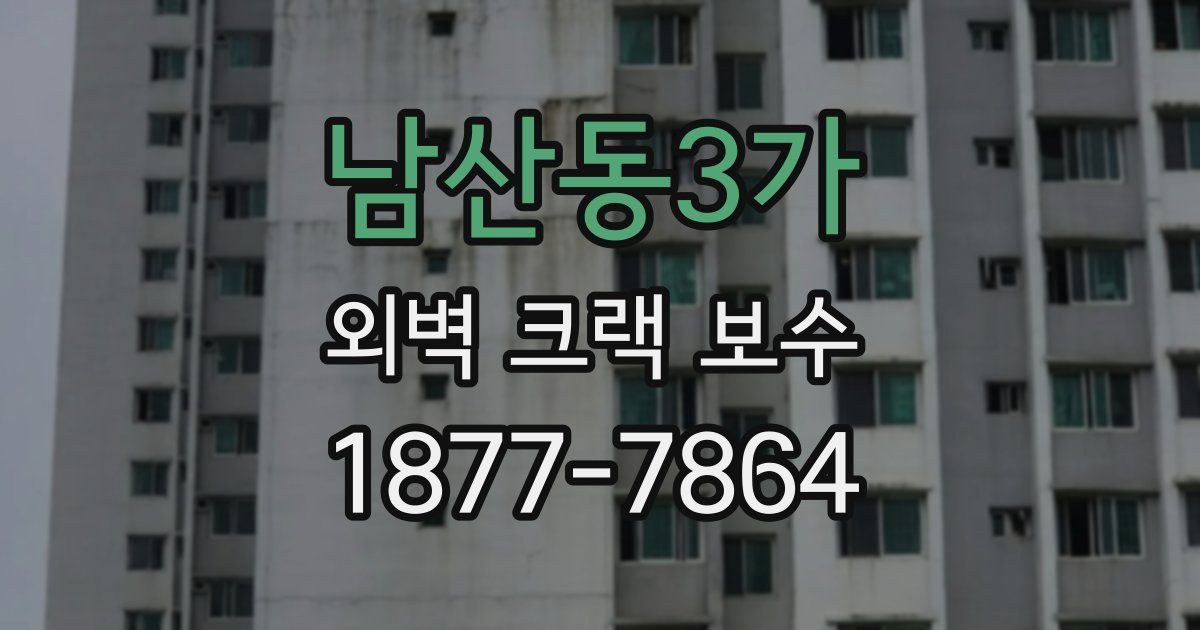 남산동3가 외벽 크랙 보수