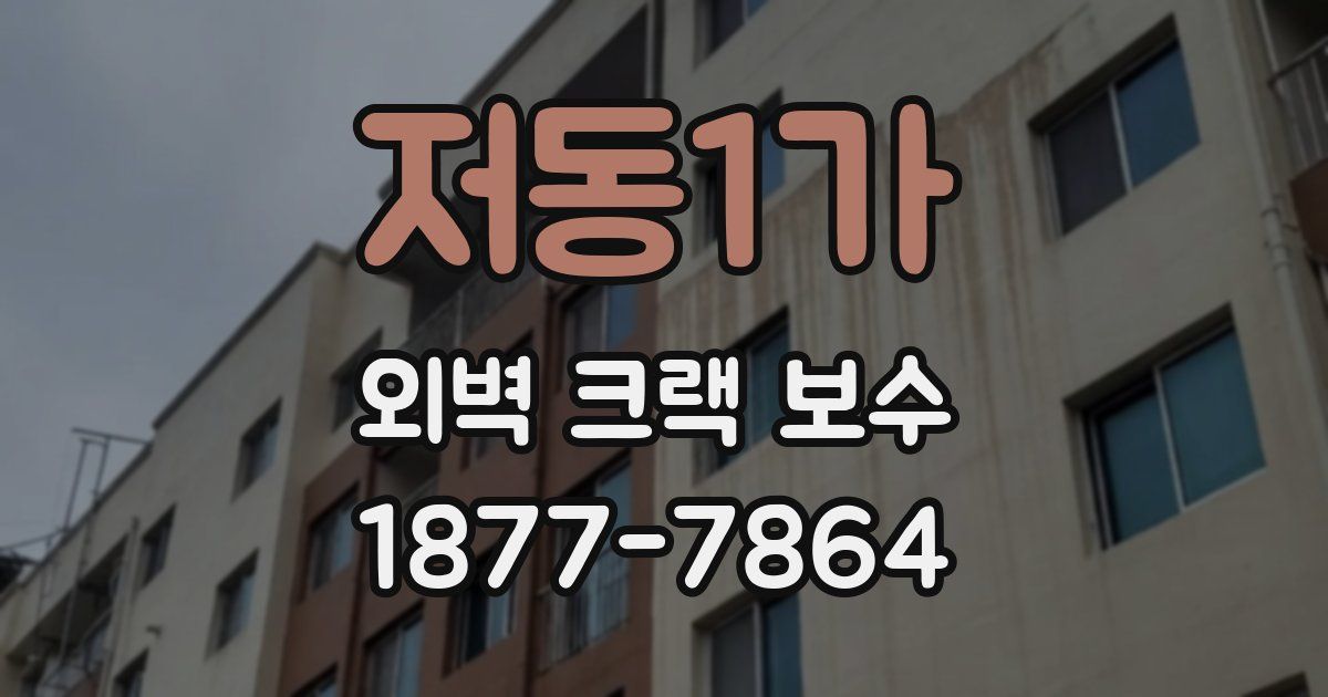 저동1가 외벽 크랙 보수