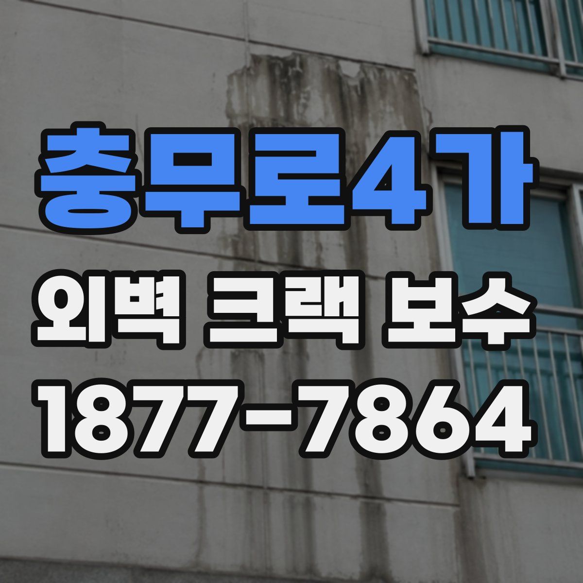 충무로4가 외벽 크랙 보수