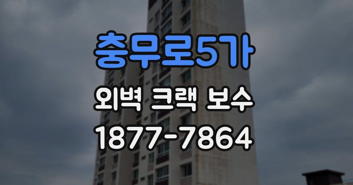 충무로5가 외벽 크랙 보수