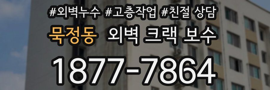 묵정동 외벽 크랙 보수