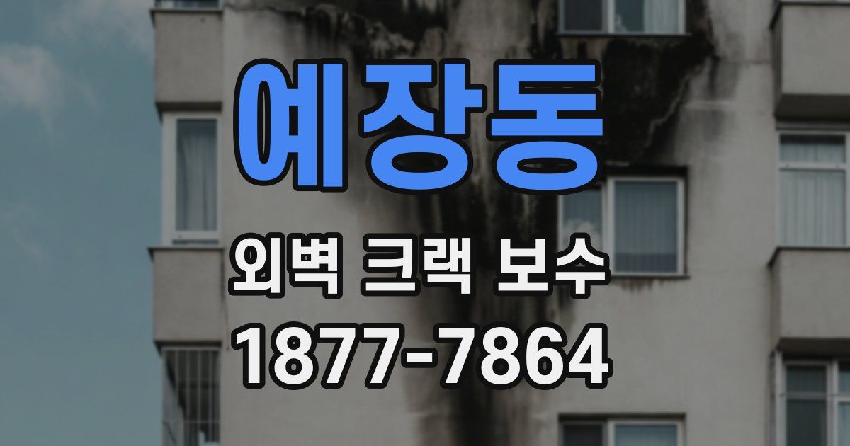 예장동 외벽 크랙 보수