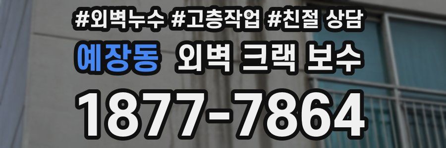 예장동 외벽 크랙 보수