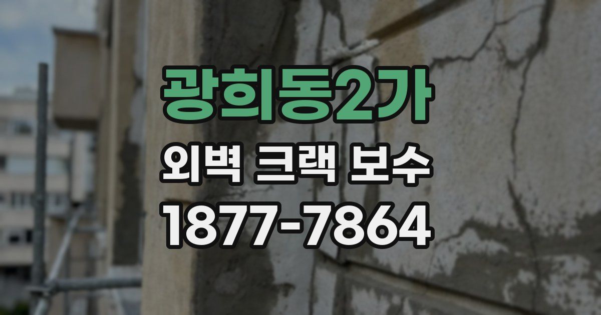 광희동2가 외벽 크랙 보수