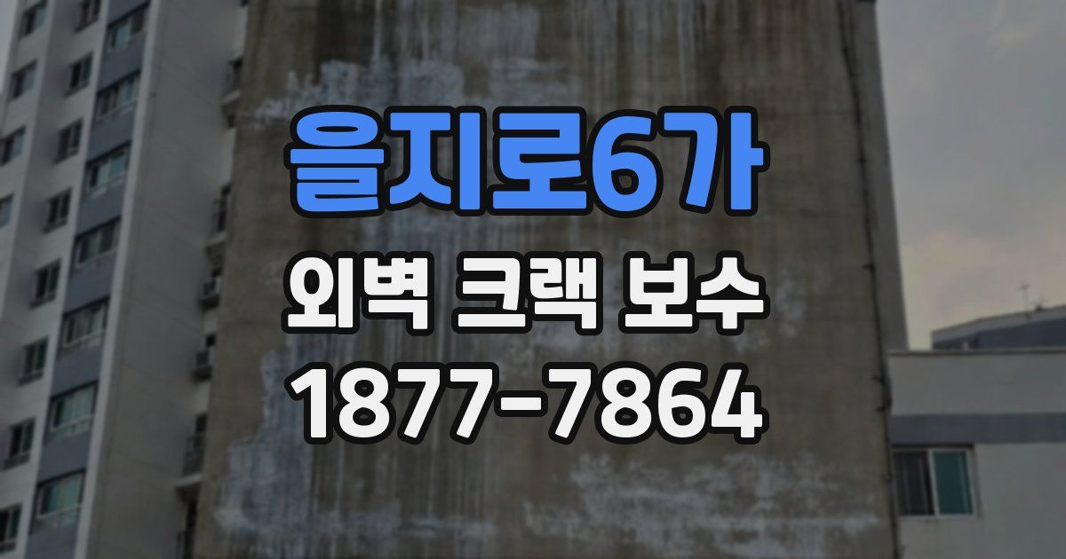 을지로6가 외벽 크랙 보수