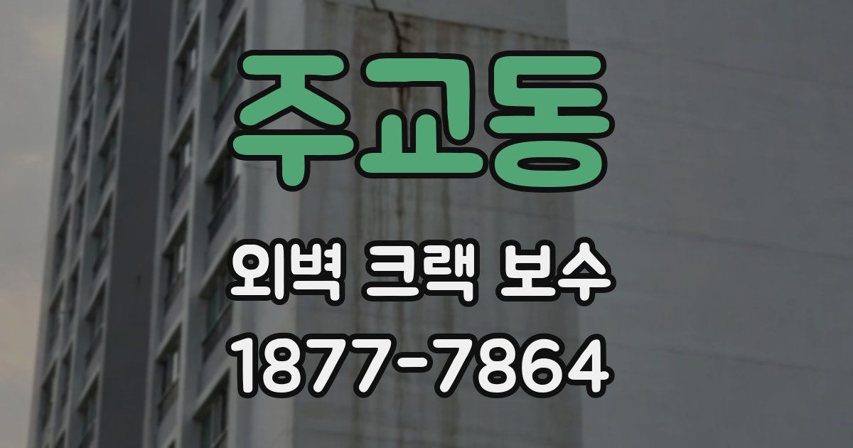 주교동 외벽 크랙 보수