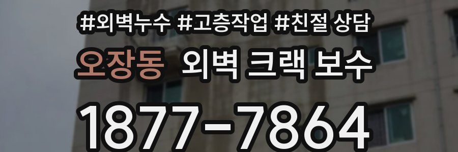 오장동 외벽 크랙 보수
