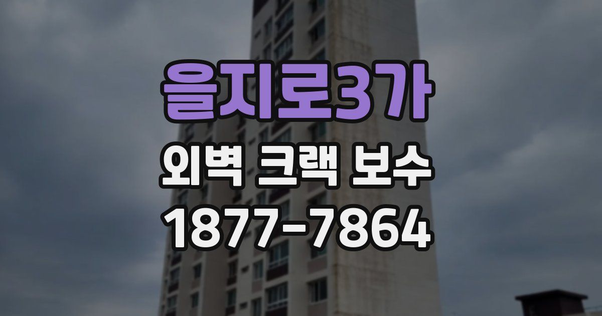 을지로3가 외벽 크랙 보수