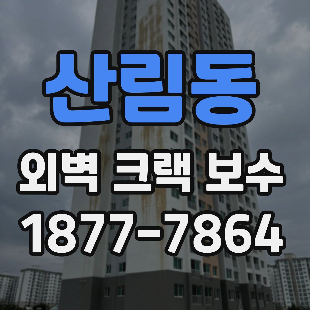 산림동 외벽 크랙 보수