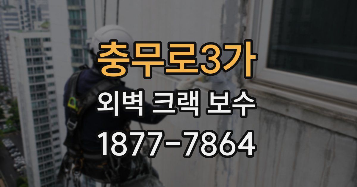 충무로3가 외벽 크랙 보수