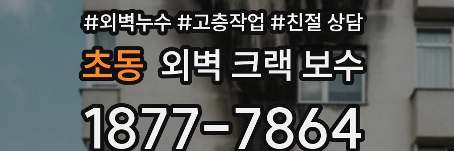 초동 외벽 크랙 보수